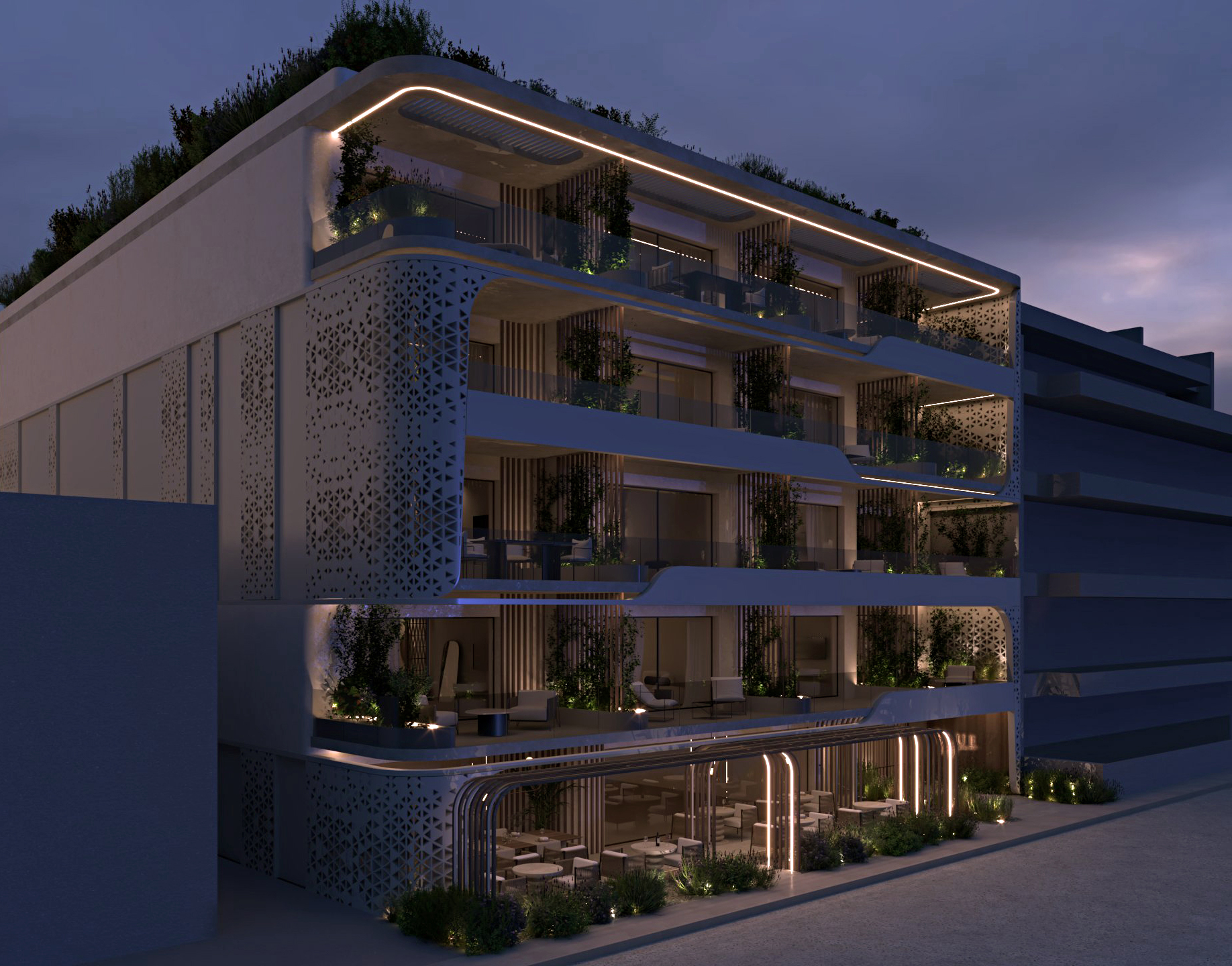 בלו לאגון הדמיית לילה